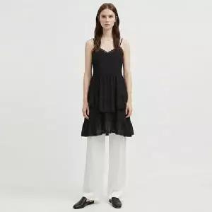 [NS홈쇼핑][샵앤] 여성 레이스 뷔스티에 캉캉 레이어드 미니 원피스 NARU-WDR-21072-블랙..