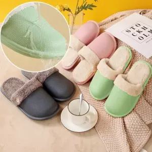 방한 슬리퍼 털 실내화 푹신한 방수 사무실 층간소음 겨울 남녀공용 미끄럼방지 거실