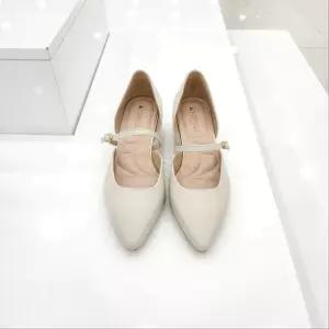 [탠디]by미셸 125003 소가죽 소재 4cm굽 발등반도 여성 사이드오픈 구두 cc273_CC