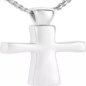 스크루드라이버와 함께 사랑하는 사람의 유골을 기리는 화장 보석 스테인리스 스틸 크로스 항아리 목걸이