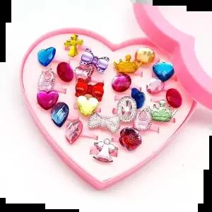 유아반지세트 크라운 리본 하트 러블리 반지 4세여아 악세 24종세트