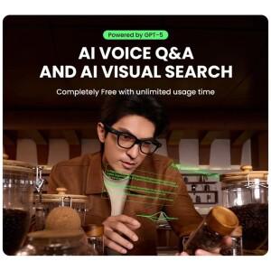 호환 로키드 글래스 경량 AR 스마트글래스 사진 촬영 실시간 내비게이션 번역 텔레프롬프터 AI