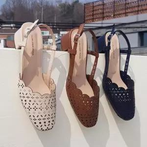 슬링백 여성구두 베이직 키높이 웨지힐 여자구두