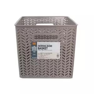 수납 랜덤발송 헤링본 바스켓 직사각 6호