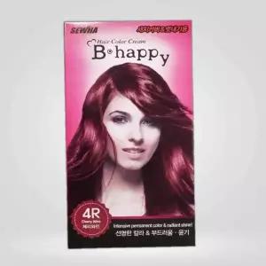 비해피칼라크림-체리와인 4R 염색약 새치머리 멋내기