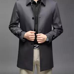 하프 롱 캐주얼 슬리브 오버 카라 긴팔 아이템 터틀넥 사이즈 오버사이즈 트렌치 남성코트 중장기 트렌디