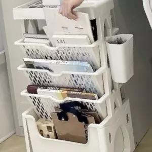 이동식 트롤리 선반 트레이 수납장 서류꽂이 책꽂이