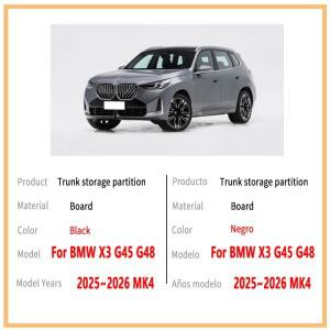 호환 BMW X3 G45 G48 20252026 25 자동차 트렁크 정리함 두꺼운 사이드 파티션 내부 수납함 부품