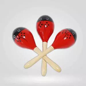 캐스B맑은소리 원목 마라카스 3종 악기 완구 유아교구 장난감 음악놀이 어린이장난감