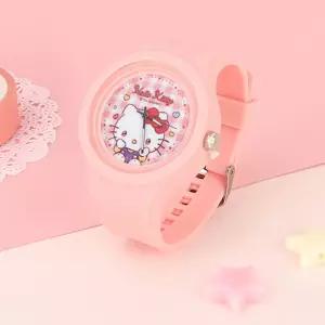 헬로키티 실리콘 바늘 시계/졸업/기념품/경품/판촉/행사/캠프/어린이용/손목/워치/밴드/패션/팔찌/어린이