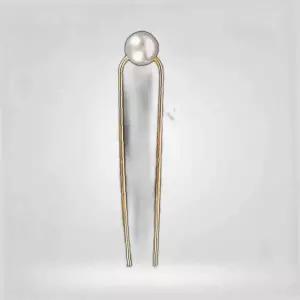 왕진주 비녀 올림머리 헤어코사지 u자핀 U자핀 U자비녀