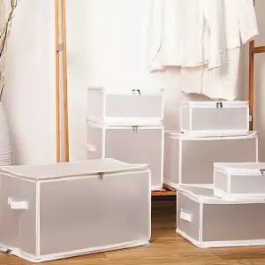 옷 이불 패브릭 불투명 헬프그린 정리함 소품 수납 사물보관함 리빙박스 폴딩 대형