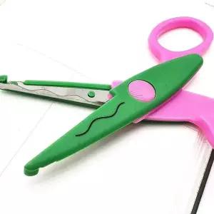 핑킹가위 원단 넓은폭 스틸 모양내기 종이 재단 가위