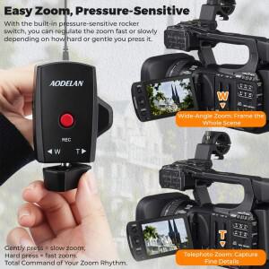 호환 ZC-1 캠코더 줌 리모컨(2.5mm 랜/원격 터미널 포함) 캐논 소니 파나소닉 비디오 카메라용 녹화/줌