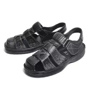 발등 스트랩 쿠셔닝 밴드 안정감 소가죽 남성 샌들 남자가죽샌들 스트랩샌들 앞막힘샌들