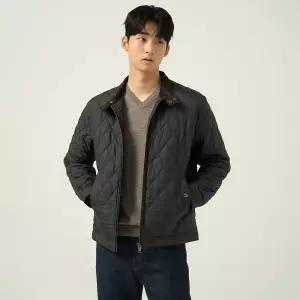 빈폴 [빈폴] [Essential] 다이아 패딩 해링턴 재킷 카키 (BC5938EP2H)