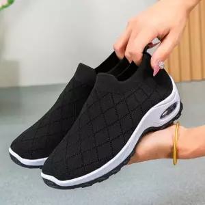 다이아 여성 운동화 니트 슬립온 스니커즈 여자 데일리 신발