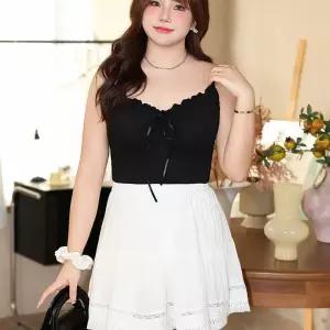 엘럽 여성 이너 민소매티 어깨끈 솔리드 나시 빅사이즈 셔링 슬림 박템5