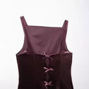 엘럽 여성 가을 리본 등 탑 멜빵 민소매티 박템3