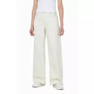 [백화점 정품] 캘빈클라인 진 여성 로우라이즈 배기핏 화이트진 린넨 청바지 47C721G