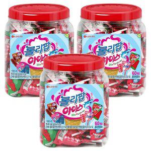 롯데 롤리팝 아이스 캔디 660g x 3개 용기