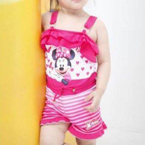 수트 원피스 수영복 세트 모자 여아 미니마우스