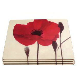 플레이트 4P 식탁보 매트 우드 중 식탁 테이블매트