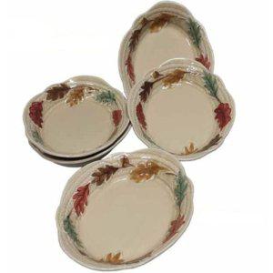 타원접시 도자기 생선 플레이팅 20cm 접시 5P