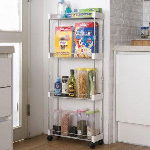 높이조절 세탁기 냉장고 틈새 선반 정리 수납장 4단