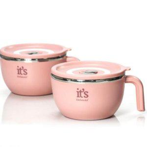 스텐 라면기 손잡이 면기 컵라면 핸들 접시 그릇 2개