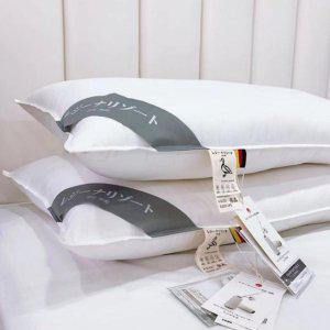 목이 편한 구스베개 호텔 푹신한 고급 쿠션 솜 배게