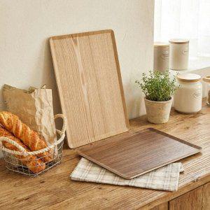 스퀘어 나무쟁반 우드온 플레이트 트레이 내추럴 L