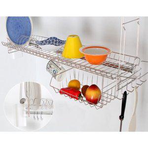 부착식 스텐 씽크선반 600 풀세트 1P 식기건조대 주방 상부장 그릇 정리대