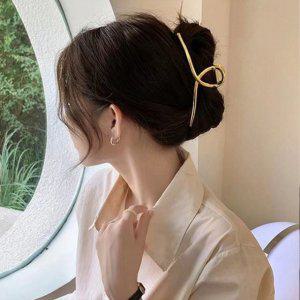 집게핀 고급 헤어 메탈 꼬임 반묶음머리 왕 빅사이즈 헤어핀 긴머리 올림머리