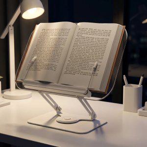 델리 프리미엄 투명 아크릴 회전 독서대