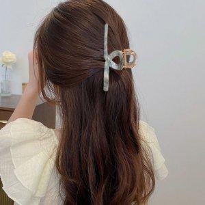 집게핀 고급 헤어 자개 꼬임 반묶음머리 왕 빅사이즈 헤어핀 긴머리 올림머리