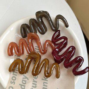 집게핀 고급 헤어 젤리 웨이브 반묶음머리 왕 빅사이즈 헤어핀 긴머리 올림머리