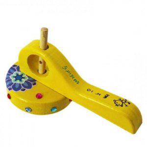 줄팽이 원목 새해 만들기 설날 1인 노랑 설날놀이 줄팽이 공작도구