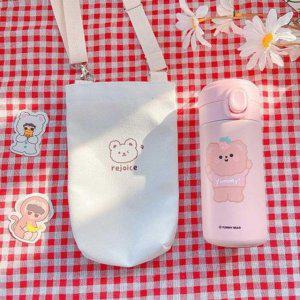 텀블러 캐릭터 캐리어 소풍 보틀 휴대용 물병 주머니 캔버스 백 미니