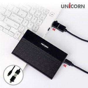 유니콘 USB3.1 5G C타입 A+C젠더 2.5인치 외장하드케이스 알루미늄 슬라이드조립 HDD-700VA