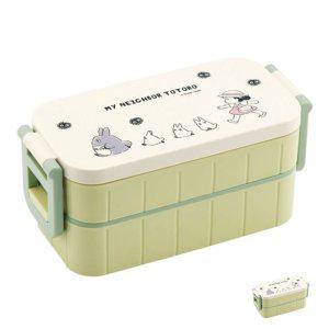 스텐도시락 유치원 소풍 찬합 반찬통 토토로 행진 2단 도시락통 젓가락 포함