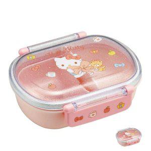 스텐도시락 직장인 소풍 찬합 반찬통 헬로키티 빅리본 돔형 1단 라운드 도시락통 360ml