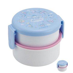 스텐도시락 실리콘 직장인 유치원 소풍 찬합 반찬통 시나모롤22 원형 2단 도시락 포크포함