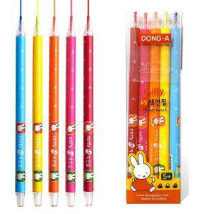 동아 미피 슬림 색연필 2mm 5색 세트 4P 세밀한 색칠