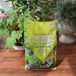 유황 부식산 유기물비료 복합 2Kg(12-3-4 TE)
