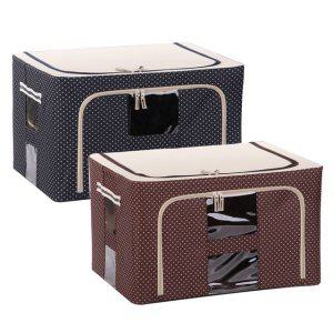 리빙스토어 와이어 리빙박스 56L 도트