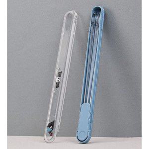 브롤스타즈 조용한 젓가락 케이스 세트 크로우 1P 슬라이드 오픈 휴대용