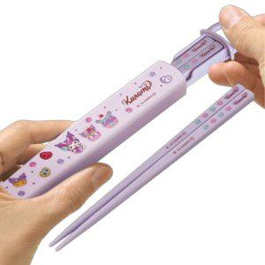 쿠로미 팬시 젓가락 케이스 세트 1P 슬라이드 16.5cm 초등 성인 도시락