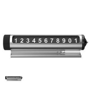 차량번호판 핸드폰번호 스티커홀더차량용 비상 해머 겸용 주차 번호 알림판 실버 연락처표기판