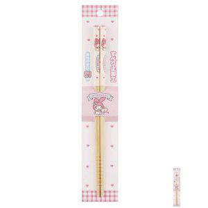 수저젓가락받침 업소용 한식 케이스 숱가락 방짜유기 캐릭터젓가락 마이멜로디 나무 21cm